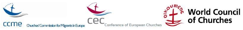 Komisja Kosciolow ds. Migrantow w Europie, Konferencja Kosciolow Europejskich, Swiatowa Rada Kosciolow