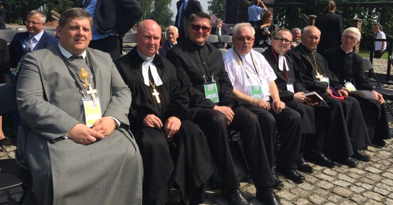 Przedstawiciele Kosciolow Polskiej Rady Ekumenicznej wizyty papieza Franciszka w Brzezince, Swiatowe Dni Mlodziezy 2016 (fot. PRE)