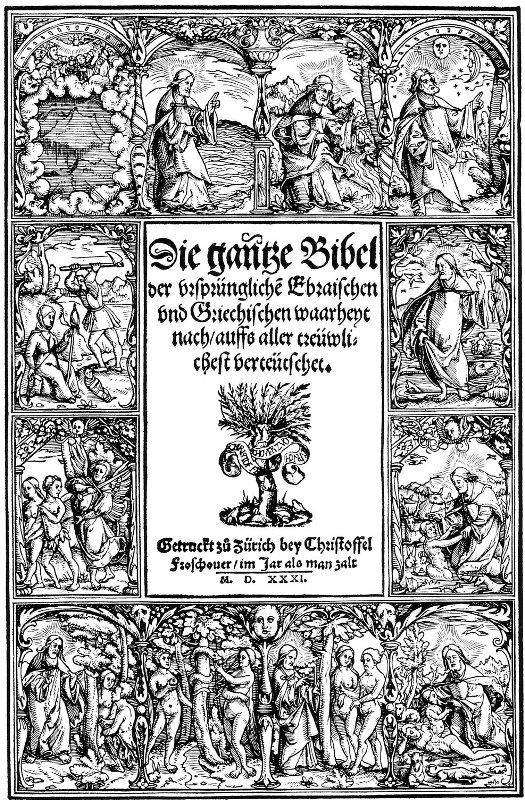 Karta tytulowa Biblii Zuryskiej z 1531 r.