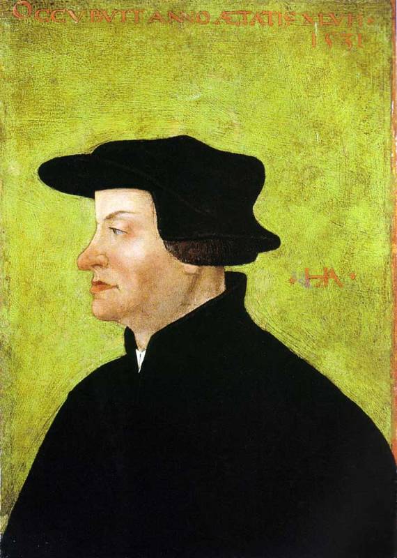 Ulryk Zwingli - portret autorstwa Hansa Aspera (fot. Winterthur Kunstmuseum)
